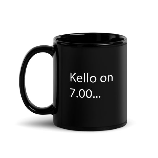 "kello on 7" Musta printtimuki